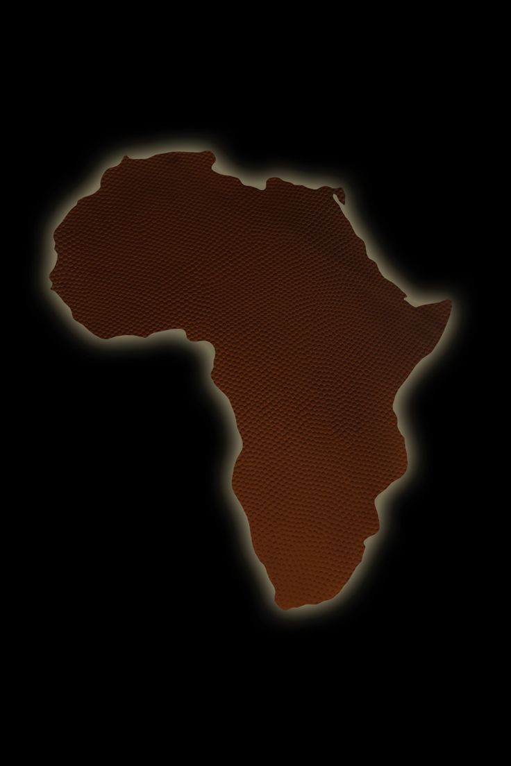 A textured map of the African continent